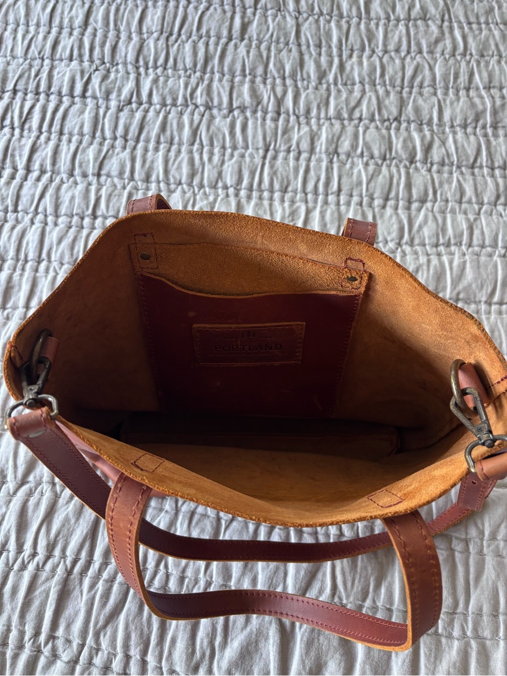 Portland Leather Good Crossbody Tote - Picture 7 of 13